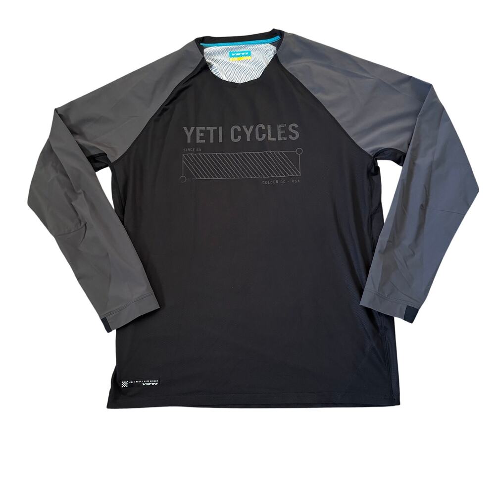 Yeti Cycles Renegade Ride Top MTB Cycling Jersey Mens Size XL Black Outdoors